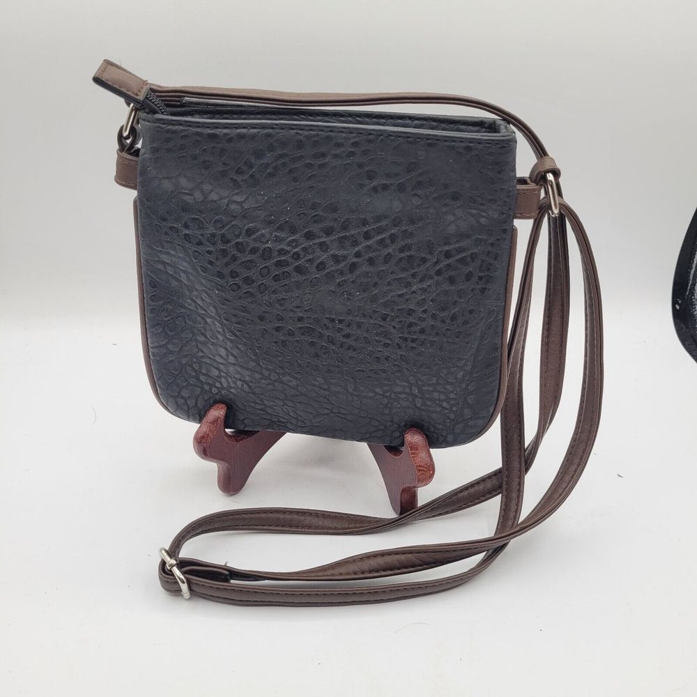 Rosetti Cross Body Faux Leather Purse - Black - Picture 2 of 8